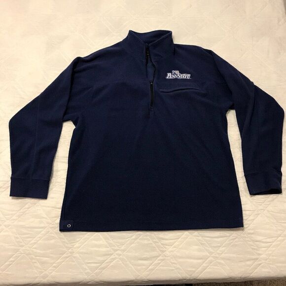 Big Ball Sports Penn State Nittany Lions 1/4 Zip Fleece Mens Size M Blue - Picture 1 of 4